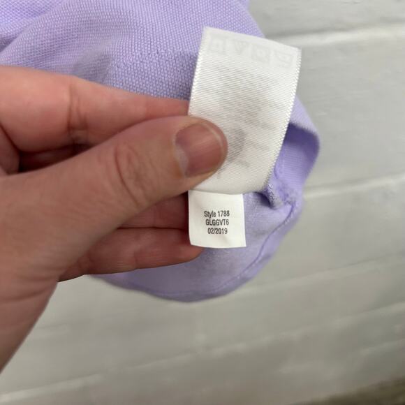 Aeropostale Lavender Polo Shirt L Y2K Preppy Classic Stretch Casual Quiet Luxury - Picture 4 of 5